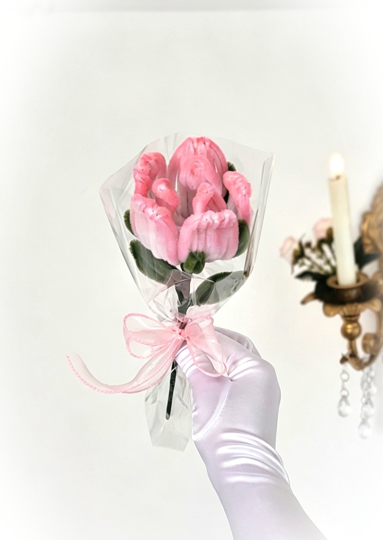 Rose éternelle blanche rosée – Image 2